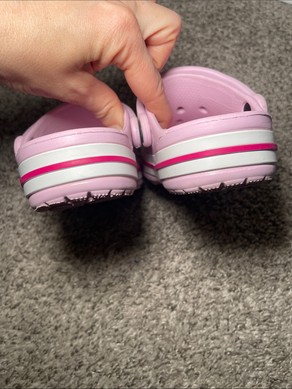 CROCS Kids' Light Pink Clog with Pink Trim BAYABAND STYLE - 10c - Picture 5 of 9
